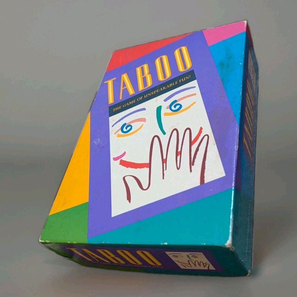 Vintage 1989 Taboo Board Game Milton Bradley Hersch Edition Complete 4015 Teal